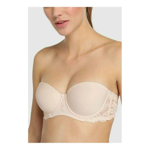 LOU Epopée Bucolique Strapless Convertible Bra NWT Size 34B in Nude - Picture 1 of 8